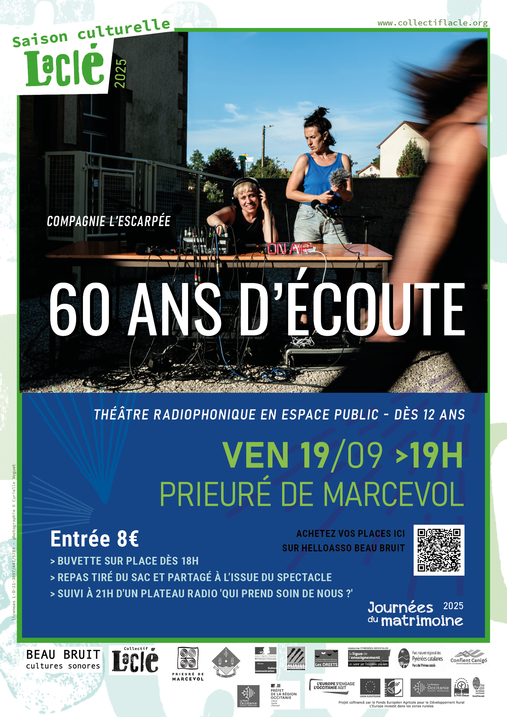 60 ans d'écoute, Cie L'Escarpée ©Cyrielle Voguet Spectacle radiophonique de la Cie L'escarpée